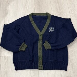 Navy and Green Cardigan